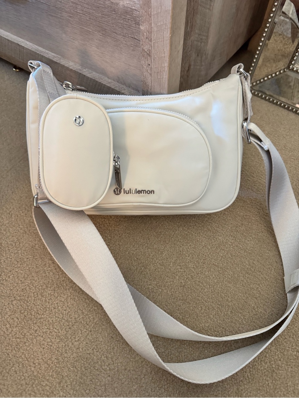 lululemon athletica Cream Crossbody Bag with Detachable Pouch